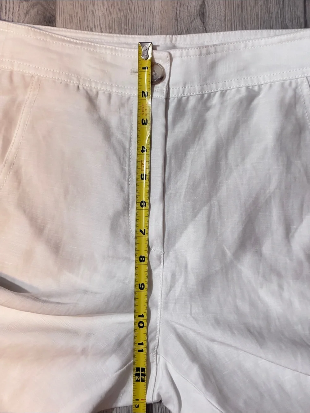 Babaton BWOT White Linen Blend High Rise Flare Wide Leg Trousers Pants Size 0
